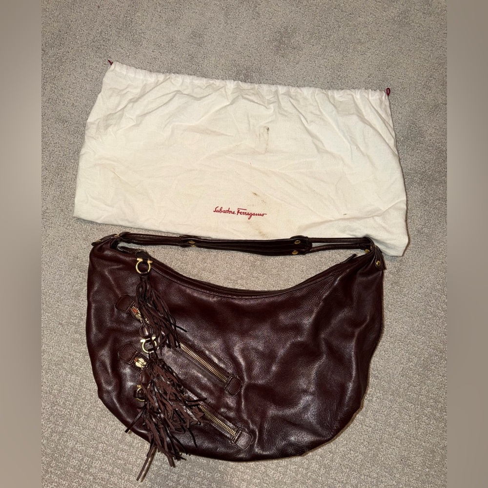 Salvatore Ferragamo Leather Hobo Bag